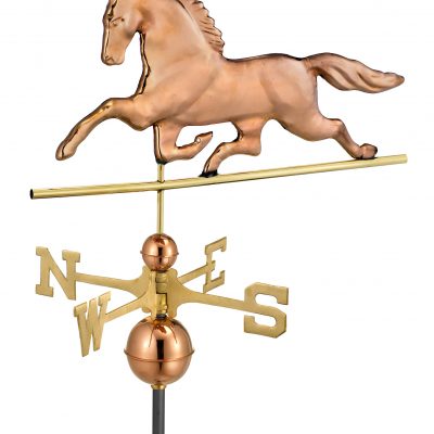 Polished Copper Patchen Horse Weather Vane