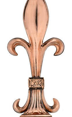 Fleur-De-Lis Finial Weather Vane - Polished Copper