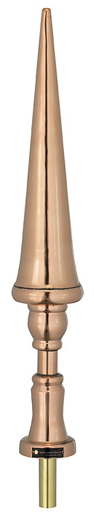 Castle 24" Finial Polished Copper Weather Vane