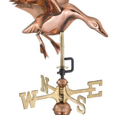 Polished Copper Duck Weather Vane