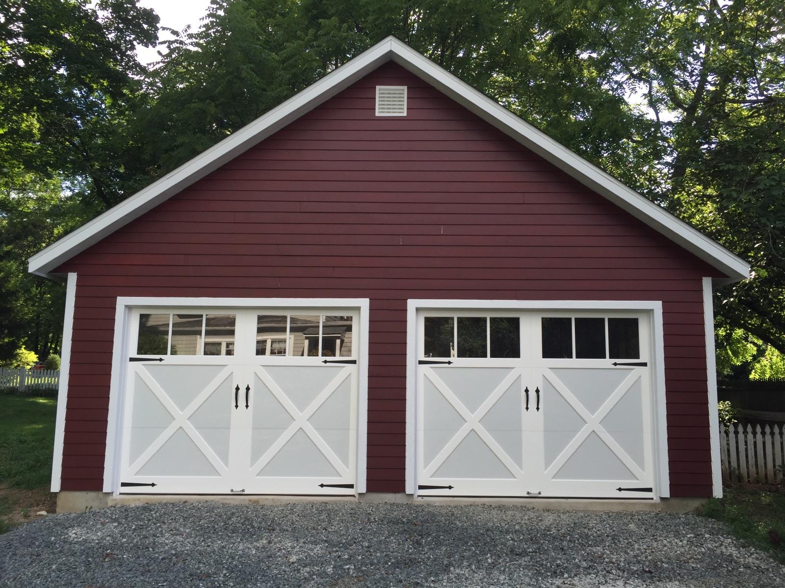24x24 with LP SmarLap Siding CSX Carriage Style garage doors and 8 12 attic truss package 2 Home
